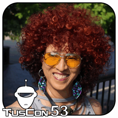 Photo of Linda Addison with the TusCon 53 logo overlay